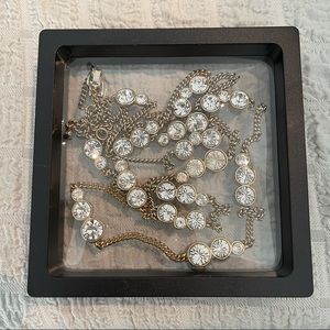 Givenchy Crystal Gold Long Chain Necklace（adjustable length）